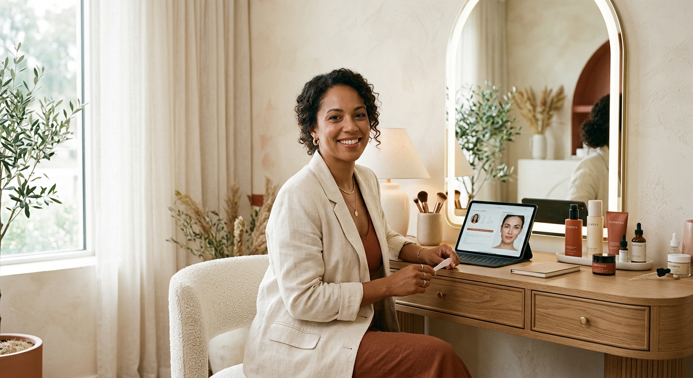 BeauCon beauty consultant reviewing a personalized plan